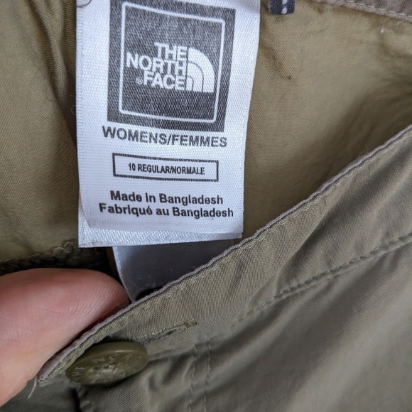 The north face hiking crop pants capri khaki green size 10 @K1 - Picture 6 of 9